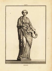 Igea, dea greca e romana della salute e della pulizia, figlia del dio della medicina Asclepio