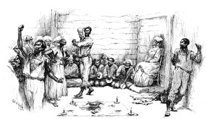 Trance ipnotica indotta durante i riti di danza Voodoo, Louisiana, USA, 1886 da Unbekannt