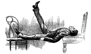 Soggetto ipnotizzato in uno stato di catalessia, 1891 da Unbekannt