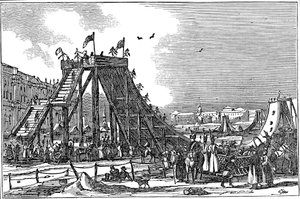 Montagna di Ghiaccio, pista di slittino artificiale, Russia, 1833 da Unbekannt