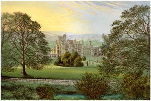 Ilam Hall, Staffordshire, casa della famiglia Hanbury, c1880 da Unbekannt
