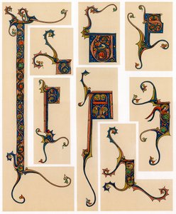 Lettere iniziali illuminate, XIII secolo