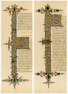 Lettere iniziali illuminate, fine XV secolo da Unbekannt