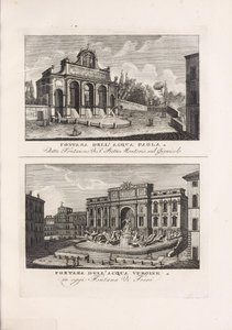 Illustrazione tratta dal libro Raccolta di vedute antiche e moderne della città di Roma e sue vicinanze di autore sconosciuto e pubblicato da Presso Piale neg.e di stampe a S. Carlo al Corso (it, 1816) da Unbekannt