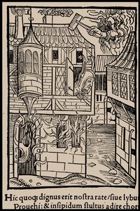 Illustrazione per il libro La nave dei folli di Sebastian Brant, 1497 da Unbekannt