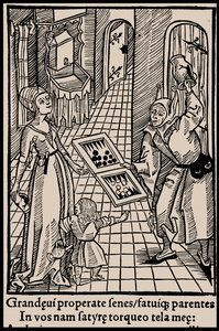 Illustrazione per il libro La nave dei folli di Sebastian Brant, 1497 da Unbekannt