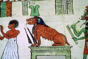 Immagine della divinità egiziana Ammit