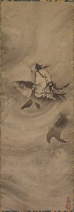 Immortale che cavalca una carpa, c. 1600 da Unbekannt