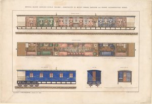 Carrozza salone imperiale, ferrovia Nikolayevsky, 1868 da Unbekannt