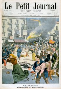 In Spagna, scoppiano rivolte a Barcellona, 1901 da Unbekannt