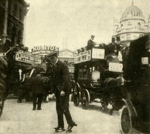 Nel traffico intenso presso la Mansion House, 1910 da Unbekannt