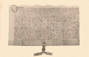 Atto di vendita di terreno, firmato da Guy Fawkes, inizio XVII secolo, 1901 da Unbekannt