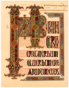 Pagina iniziale dai Vangeli di Lindisfarne da Unbekannt