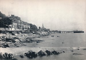 Innellan - Mostrando la spiaggia rocciosa e il molo del battello a vapore, 1895 da Unbekannt