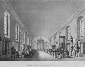 Interno della Chiesa di Waterloo, c1830 da Unbekannt
