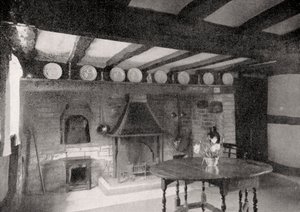 Interno del cottage di Anne Hathaway, Stratford-upon-Avon, Warwickshire, Inghilterra, 1924-1926 da Unbekannt