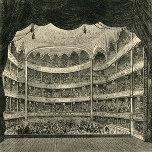 Interno del Drury Lane Theatre, 1804, 1881 da Unbekannt