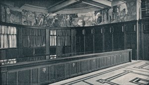 Interno dei nuovi uffici della Grand Trunk Railway con fregio a tempera di Frank Brangwyn, c1909 da Unbekannt