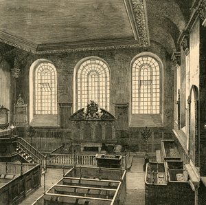 Interno di St. Michaels, Wood Street, 1876, 1897 da Unbekannt