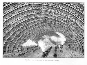 Interno della stazione ferroviaria di St Pancras, Londra da Unbekannt
