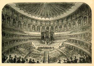 Interno della Albert Hall da Unbekannt