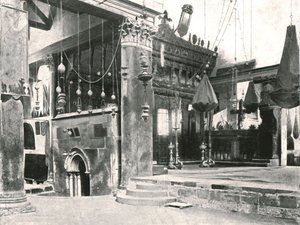 Interno della Chiesa della Natività, Betlemme, Palestina, 1895 da Unbekannt