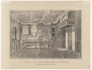 Interno della casa dello zar Pietro a Zaandam, 1697, metà del XIX secolo da Unbekannt
