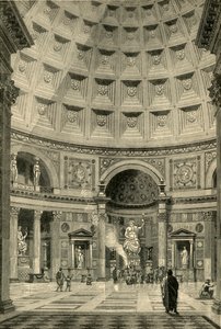 Interno del Pantheon a Roma restaurato, 1890 da Unbekannt
