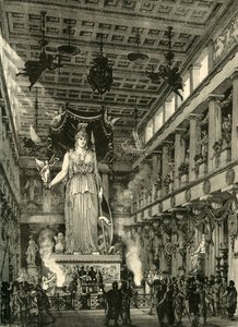 Interno del Partenone, restaurato, 1890