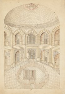 Interno del mausoleo del Taj Mahal, inizio XIX secolo