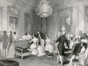 Interno della Sala Gialla, Buckingham Palace, Londra, 1840 da Unbekannt