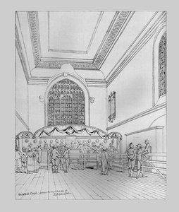 Vista interna della Cappella della Guildhall, 1815, 1886 da Unbekannt