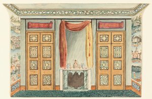 Interno con carta da parati cinese da Unbekannt