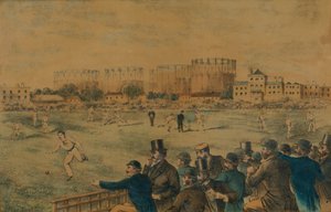 Partita internazionale di cricket al Kennington Oval, fine XIX secolo da Unbekannt
