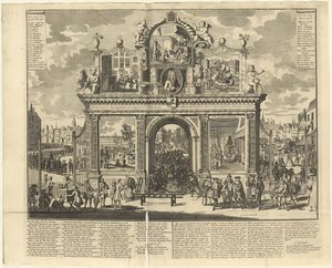 Schemi di investimento: Arco commemorativo eretto nel luogo di sepoltura degli azionisti rovinati, 1720