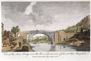 Ponte di ferro sul Severn a Ironbridge, Coalbrookdale, Inghilterra, costruito nel 1779 da Unbekannt