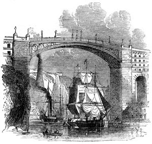 Ponte di ferro a Sunderland, 1886 da Unbekannt