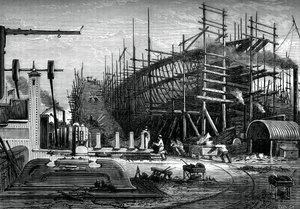 Nave di ferro, cantiere Messrs Samuda, Isle of Dogs, Londra da Unbekannt