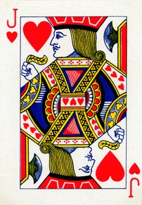 Fante di cuori da un mazzo di carte da gioco Goodall & Son Ltd., c1940 da Unbekannt