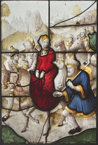 Giacobbe che ritorna a Canaan con Rachele e Lea inseguiti da Labano, c. 1525