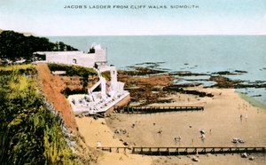 Scala di Giacobbe, vista da Cliff Walks, Sidmouth, Devon, inizio XX secolo da Unbekannt