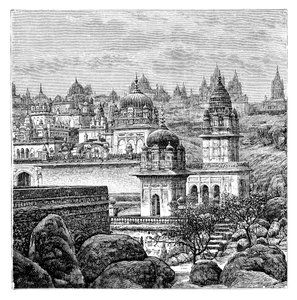 Templi Jaina, Junagadh, Gujarat, India, 1895 da Unbekannt