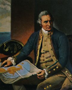 James Cook 1728-1779 - Incisione dal dipinto di Dance da Unbekannt