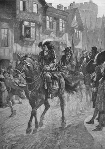 Giacomo II entra a Dublino dopo la battaglia del Boyne