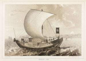 Giunca giapponese (Jonque), c 1853-1856 da Unbekannt