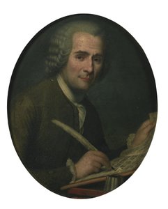 Jean-Jacques Rousseau 1712-1778 scrive uno spartito da Unbekannt