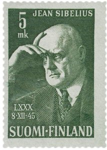 Francobollo di Jean Sibelius da Unbekannt