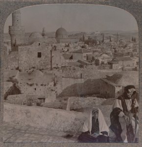 Gerusalemme dalla scuola sopra la moschea, mostrando la Torre di Antonio, c1900 da Unbekannt