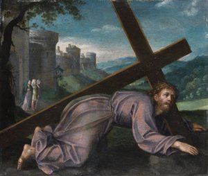 Gesù cade sotto la croce. Pittore norditaliano del XVII secolo da Unbekannt