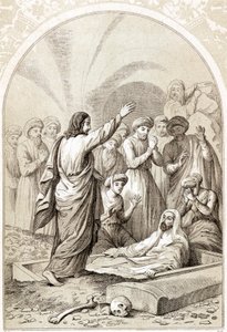 Gesù risuscita Lazzaro dalla tomba, c1880 da Unbekannt